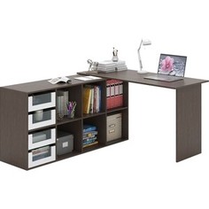 Стол угловой Мастер Прайм-73 венге/белый СТЛ-Прайм-73-ВБ