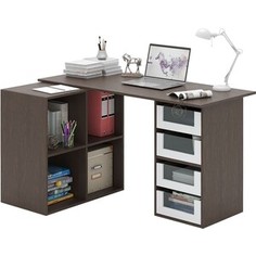 Стол угловой Мастер Прайм-79 венге/белый СТЛ-Прайм-79-ВБ