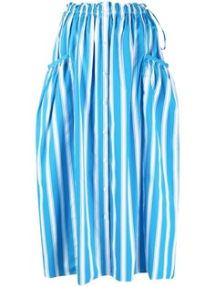 MSGM полосатая юбка с завышенной талией