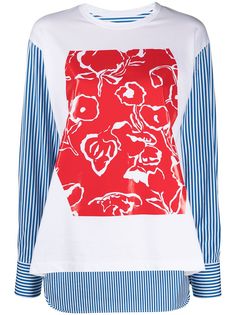 Plan C футболка с длинными рукавами и вставками