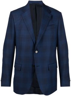 Ermenegildo Zegna однобортный пиджак в клетку
