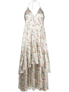 LAutre Chose ярусное платье с вырезом халтер и цветочным принтом