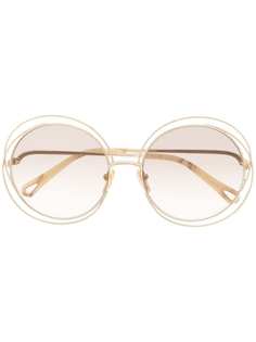 Chloé Eyewear солнцезащитные очки в массивной оправе