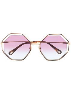 Chloé Eyewear солнцезащитные очки в восьмиугольной оправе