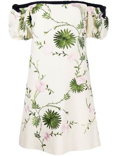 Giambattista Valli платье с цветочным принтом и открытыми плечами