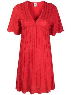 M Missoni платье фактурной вязки с V-образным вырезом
