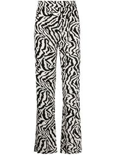 Essentiel Antwerp брюки прямого кроя с принтом зигзаг