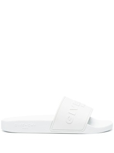 Givenchy шлепанцы с тисненым логотипом