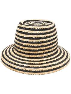 Borsalino соломенная шляпа в полоску