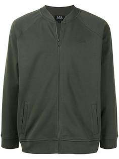 A.P.C. бомбер с вышитым логотипом