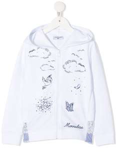 Monnalisa худи на молнии с оборками