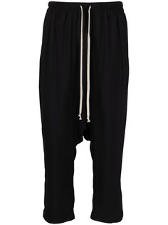 Rick Owens укороченные спортивные брюки с низким шаговым швом