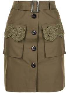 BAPY BY *A BATHING APE® юбка карго с английской вышивкой