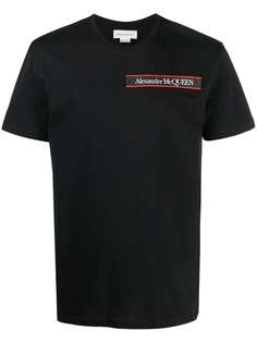 Alexander McQueen футболка из джерси с нашивкой-логотипом
