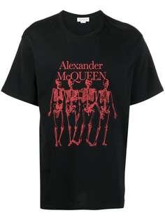 Alexander McQueen футболка с принтом и логотипом