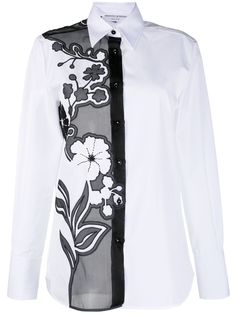 Ermanno Scervino рубашка с цветочной аппликацией