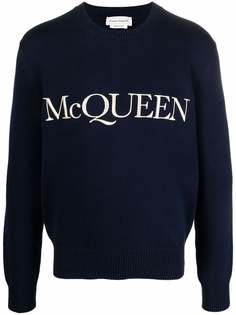 Alexander McQueen джемпер с вышитым логотипом