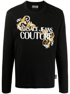 Versace Jeans Couture футболка с длинными рукавами и логотипом