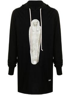 Rick Owens DRKSHDW худи с кулиской и графичным принтом