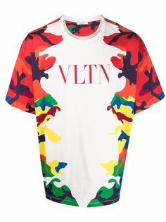 Valentino футболка с принтом Camou7