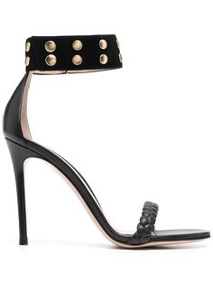 Gianvito Rossi босоножки с открытым носком и заклепками