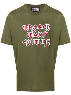 Versace Jeans Couture футболка с тисненым логотипом