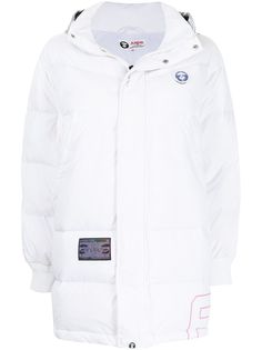 AAPE BY *A BATHING APE® пальто с капюшоном и логотипом