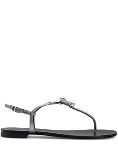 Giuseppe Zanotti шлепанцы Hollie с кристаллами