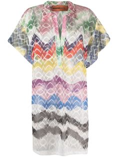 Missoni пляжное платье-туника с вышивкой