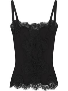 Dolce & Gabbana топ на бретелях с кружевом