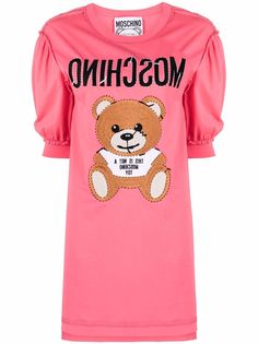 Moschino платье-футболка Teddy Bear
