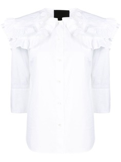 RED Valentino рубашка на пуговицах с оборками