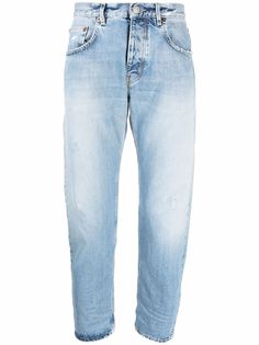 Haikure укороченные джинсы с эффектом потертости