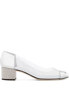 Giuseppe Zanotti туфли Vitrum с прозрачной вставкой
