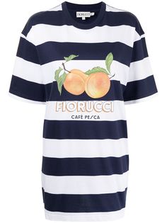 Fiorucci платье-футболка Café Pesca в полоску