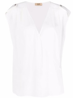 LIU JO блузка с V-образным вырезом и короткими рукавами