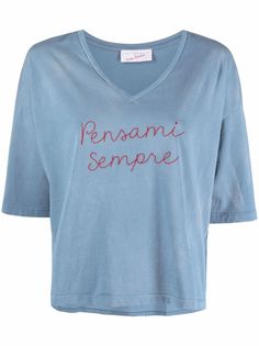 Giada Benincasa футболка с вышивкой Pensami Sempre