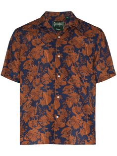 Gitman Vintage рубашка с короткими рукавами и цветочным принтом
