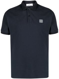 Stone Island рубашка поло с нашивкой-логотипом