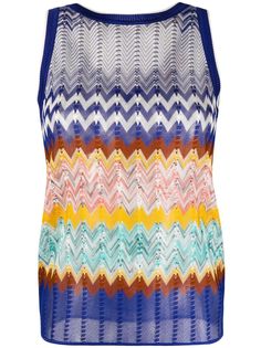 Missoni трикотажный топ в стиле колор-блок