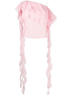 Blumarine драпированная блузка с открытыми плечами