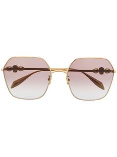 Alexander McQueen Eyewear солнцезащитные очки в массивной оправе