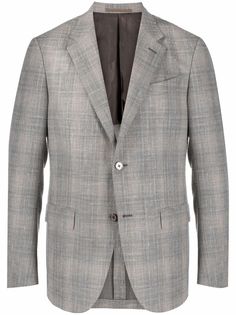Ermenegildo Zegna однобортный пиджак в клетку