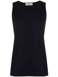 Jil Sander топ с круглым вырезом