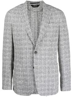 Z Zegna однобортный пиджак в клетку