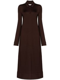 Jil Sander платье на пуговицах с длинными рукавами