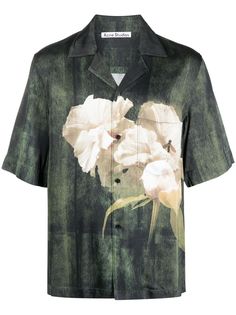 Acne Studios рубашка с короткими рукавами и цветочным принтом