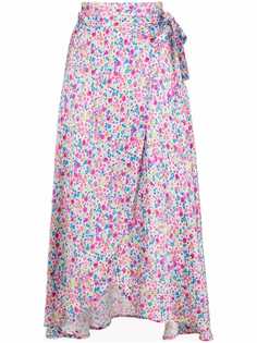 Mc2 Saint Barth юбка с запахом и цветочным принтом
