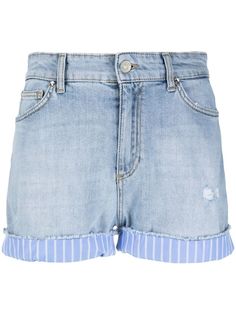 LIU JO джинсовые шорты с полосками