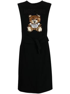 Moschino платье с декором Teddy Bear